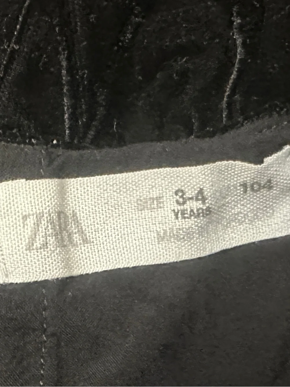 Zara girl’s velvet